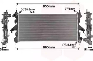 VAN WEZEL 17002453 -  Радиатор, охлаждение двигателя